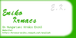 eniko krnacs business card